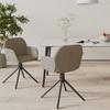 vidaXL Swivel Dining Chairs in Elegant Light Gray Velvet - Modern Stylish Design, Comfort Seating with Foam Filling, Metal and Plywood Construction. view 2