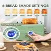 2 Slice Toaster, Retro Bread Toaster with LED Display, Extra Wide Slots Toasters with 6 Bread Shade Settings, Bagel, Cancel, Defrost Function, Stainless Steel with High Lift Lever, Removal Crumb Tray view 2