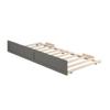 Pemberly Row Contemporary Solid Wood Twin Panel Trundle Bed, Gray Finish, 72.75" L x 38" W x 10.25" H, Non-Marking Rollers, Fits Twin Mattress up to 7", Space-Saving Design for Guest Accommodation view 1