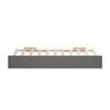 Pemberly Row Contemporary Solid Wood Twin Panel Trundle Bed, Gray Finish, 72.75" L x 38" W x 10.25" H, Non-Marking Rollers, Fits Twin Mattress up to 7", Space-Saving Design for Guest Accommodation view 4