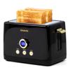 2 Slice Toaster, Retro Bread Toaster with LED Display, Extra Wide Slots Toasters with 6 Bread Shade Settings, Bagel, Cancel, Defrost Function, Stainless Steel with High Lift Lever, Removal Crumb Tray view 1
