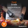 Protectmate 5 Mil Black Nitrile Gloves for Food Prep - Textured Food Prep Gloves - Food Handling Gloves Disposable Latex Free Gloves for Cooking, Catering, Food Service - Small (Box of 100) view 2