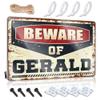 Bar for Man Cave Beware of Gerald Metal Sign Basement Decor Sports Ticker for Man Cave ( Size : 20X30CM ) view 1