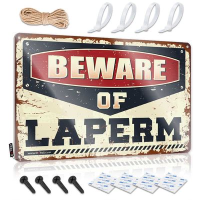 Bar for Man Cave Beware of LaPerm Metal Sign Basement Decor Sports Ticker for Man Cave ( Size : 20X30CM )