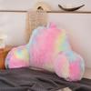 Aimuan Reading Pillow Bed Rest Pillow with Arms Rabbit Fur Cushion for Adults Teens Incline Rest Sitting up & Sleeping Snoring Pillow with Pregnancy Lumbar Back Support (Standard, Light-Pink) view 1