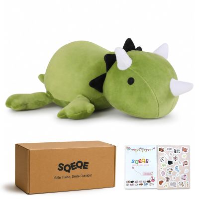 SQEQE Weighted Dinosaur Plush, Weighted Dinosaur Stuffed Animal, Dino Plushies Dino Pillow Toy Gift for Kids Adults 9.8 Inch, 0.8 Lbs