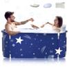 53" Extra Large Portable Foldable Bathtub with Metal Frame for Adult, Family SPA Soaking Tub with Cover for Small Bathroom, Thicken Multiple Layer Bathtub with Lid (53" Stars with Metal Frame) view 1