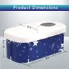 53" Extra Large Portable Foldable Bathtub with Metal Frame for Adult, Family SPA Soaking Tub with Cover for Small Bathroom, Thicken Multiple Layer Bathtub with Lid (53" Stars with Metal Frame) view 2