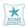 C&F Home "Home Sweet Beach House Starfish Small Petite Mini Cotton Blend Accent Pillow 10" x 10" All Seasons Summer Coastal Nautical Home Living Room Sofa Couch Chair Bed Bedroom Decor Decoration 10" view 1
