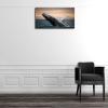 Wall Art for Living Room Bedroom Ocean Blue Whale Pictures Poster Print Animal Canvas Painting Decor With Framed 36"x20" view 3