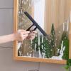 Ettori Shower Squeegee for Glass Doors, Squeegee for Shower Glass Door, Window and Car Glass, Mirrors - All-Purpose Stainless Steel Squeegee, 10 Inches and Black view 2