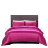 Hadi Bedding Company Silk Satin Duvet Cover Set 5 Piece (Duvet Cover + 4 Pillowcases) Alaska King Soft Duvet Cover Alaska King Size Hot Pink 100% Silk Satin Comforter Cover Zipper Closure view 1