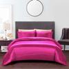 Hadi Bedding Company Silk Satin Duvet Cover Set 5 Piece (Duvet Cover + 4 Pillowcases) Alaska King Soft Duvet Cover Alaska King Size Hot Pink 100% Silk Satin Comforter Cover Zipper Closure view 2