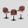 UNNS Bar Stools Bar Stool Leatherette Bar Stool Counter Height Stool Adjustable Lift Height Bar Stool with Back Kitchen Counter High Chair Bar Chairs (Color : White) view 4