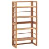 ZQQLVOO Freestanding Display Storage Shelving Book Cabinet Shelving Unit 23.6"x11.8"x47.2" Solid Teak Wood for Home Office Decor Display Easy to Assemble view 1