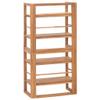 ZQQLVOO Freestanding Display Storage Shelving Book Cabinet Shelving Unit 23.6"x11.8"x47.2" Solid Teak Wood for Home Office Decor Display Easy to Assemble view 3