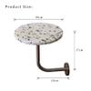 SYCARPET Wall-Mounted Cocktail Table with Terrazzo Top & Stainless Steel Base Modern Pub Cafe Sofa End Tables Furniture, Easy to Assemble view 3