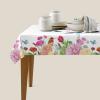 YETTA YANG Hummingbird Flower Floral Sprint Waterproof Picnic Party Rectangle Table Cloth Cover Decorations Fabric 54 X 72 Inches Rectangle Tablecloth Home Dining Room Kitchen Decor view 2