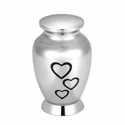 SHEIL Engraving Forever Heart Stainless Steel Adult Urns for Ashes Keepsake Cremation Jewelry - with High-End Box,1