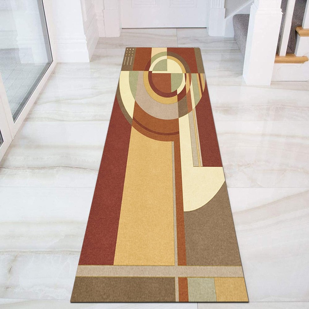 GRAPKS Modern Runner Rug for Hallway 60cm/70cm/80cm/100cm Wide Washable CorridorKitchenBedroomEntrywayStair Long Carpet Runner Mat Easy to Clean (Size : 2.6 ft x 14.8 ft)