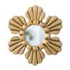 DecorContreras Peruvian Small Round Wall Mirror 6in - Hand-Carved Wood Sunburst Mirrors with Aged Gold Leaf (Gold) view 1