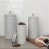 10 Strawberry Street Embossed Diamond Ceramic Kitchen Canister Set, Set of 3, Gray view 2