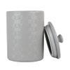 10 Strawberry Street Embossed Diamond Ceramic Kitchen Canister Set, Set of 3, Gray view 3