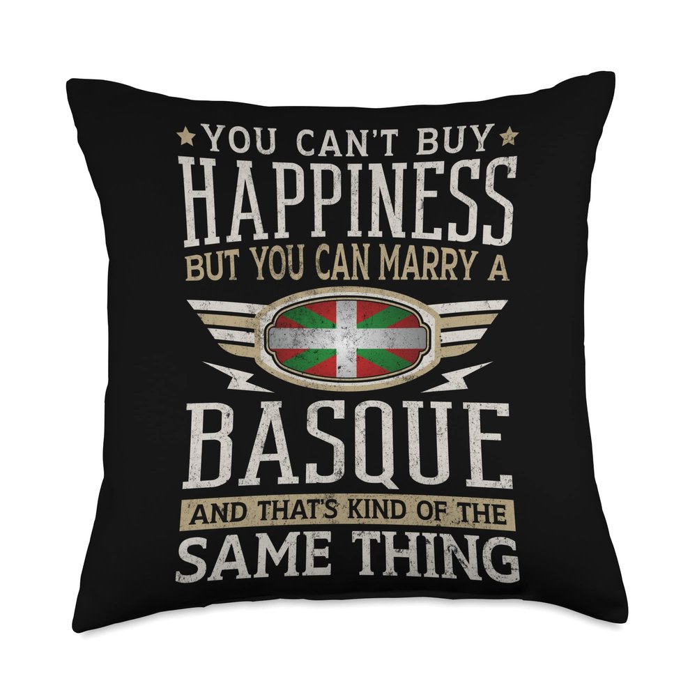 Basque Flag Proud Basques Men & Women Throw Pillow