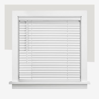 CHICOLOGY Cordless Mini Blinds for Indoor Windows, 49.5" W x 72" H, White Vinyl 1" Slats with Tilt Wand, Light Filtering to Room Darkening, Moisture-Resistant, Child-Safe, Screw-Mount Installation