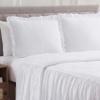 Sweet Home Collection Bedspreads Ruffle Skirt 3 Piece Shabby Chic Ultra Soft Oversized Coverlet Bedding Cover with Shams Set, Queen, White, Case Pack (Pack of 6, 18 Count Total) view 3