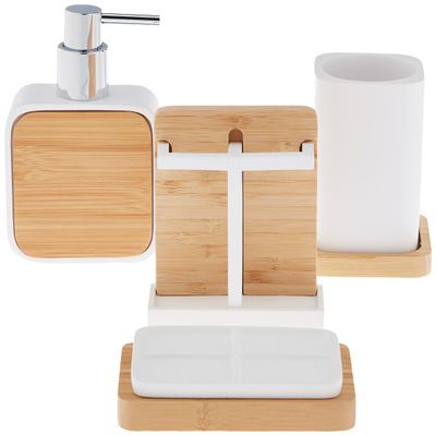 Sweet Home Collection Bathroom Accessories Sets Unique Collections Modern Classic Contemporary Decorative Beautiful Designs Bath Shower Tub Dcor, 4 Piece, Ritz, Case Pack (Pack of 6, 24 Count Total)