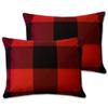Sweet Home Collection 4 Piece Buffalo Check Plaid Design Reversible to Solid Color with 2 Shams & Throw Pillow, Full/Queen, Burgundy (Pack of 3) view 4