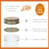 Le Parfait Familia Wiss Terrine Wide Mouth French Glass Jar w/Airtight 2-Piece System Gold Lids | Ideal for Canning, Food Storage, Meal Prep, Cake Jar & DIY Crafts | 32oz Quart (Pack of 4) 1Ld110 view 3