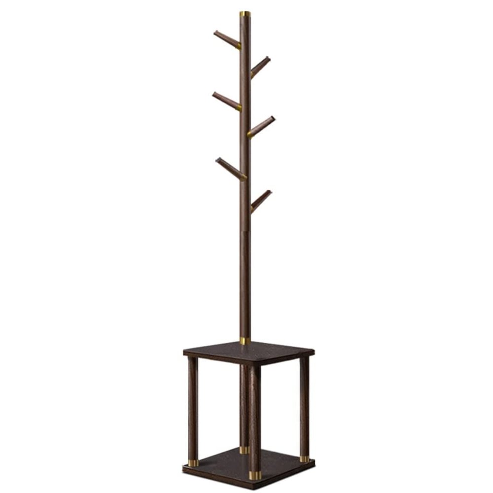GIZNXBA Coat Rack with Shoe Bench, Industrial Hall Tree with Storage, Entryway Coat Rack Freestanding Wood, for Coats, Hats, Scarves, Handbags for Hallway, Bedroom, Office (Color : A)
