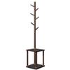 GIZNXBA Coat Rack with Shoe Bench, Industrial Hall Tree with Storage, Entryway Coat Rack Freestanding Wood, for Coats, Hats, Scarves, Handbags for Hallway, Bedroom, Office (Color : A) view 1