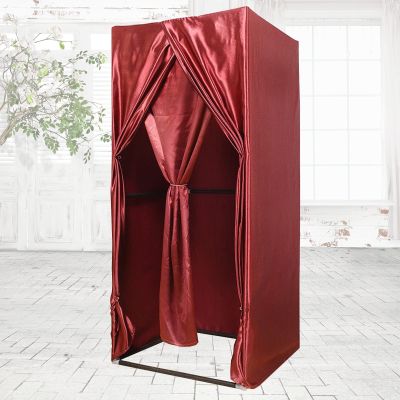 LXBAMKEA Clothing Store Fitting Room, Metal Frame Strong Load Bearing, Portable Mobile Privacy Curtain Changing Room Kit, Temporary Shopping Malls Office Outdoor Stall, 10 Color