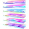 6 Packs Iridescent Clear Acrylic Floating Shelves, DILIBRA 15.7 Inch Large Set up for Funko Pop Display Case Picture Ledge Shelf, Acrylic Floating Wall Bookshelf Organizer for Kids Room Bathroom view 1