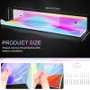 6 Packs Iridescent Clear Acrylic Floating Shelves, DILIBRA 15.7 Inch Large Set up for Funko Pop Display Case Picture Ledge Shelf, Acrylic Floating Wall Bookshelf Organizer for Kids Room Bathroom view 3