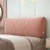 Dorm Headboard Large Backrest Positioning Support Bed Rest Reading Pillows Headboard Wedge Pillows for Day Bed Bunk Bed with Removable Cover,C,No headboard King 70.8" view 1