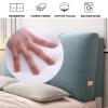 Dorm Headboard Large Backrest Positioning Support Bed Rest Reading Pillows Headboard Wedge Pillows for Day Bed Bunk Bed with Removable Cover,C,No headboard King 70.8" view 2