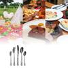 Black Silverware Set, Black Flatware Set Food-Grade Stainless Steel Cutlery Set for 6, IKXO 30 Pieces Tableware Eating Utensils for Home and Restaurant Wedding Halloween Christmas view 4