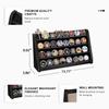 ASmileIndeep 4 Rows Wooden Military Challenge Coin Display Case Wall Mount - Army Coin Collectibles Holder Display Stand Rack, Black view 2