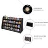 ASmileIndeep 4 Rows Wooden Military Challenge Coin Display Case Wall Mount - Army Coin Collectibles Holder Display Stand Rack, Black view 3
