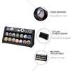 ASmileIndeep 3 Rows Military Challenge Coin Display Case Wall Mount Wooden Army Coin Holder Stand Rack, Holds 21-24 Coins, Black view 3