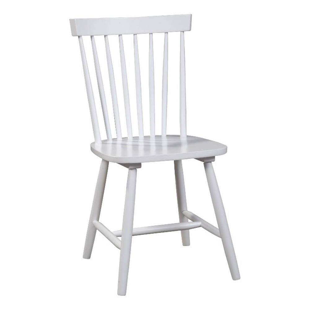 Alpine Furniture Lyra Set of 2 Side Chairs with White Finish 3434WHT-02