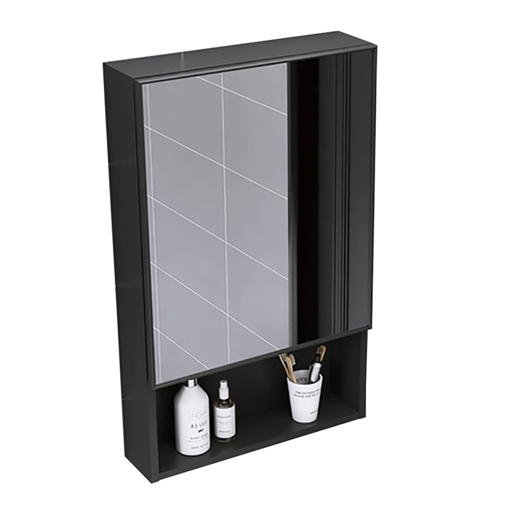 YASAT Wall Mount Bathroom Mirror Cabinet Medicine Cabinet for Bathroom, Bedroom, Hallway, Aluminum Alloy Hanging Cabinet with Mirror Door and Shelves 15.7 * 25.5 INCH Blue/Black/White