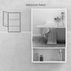 YASAT Wall Mount Bathroom Mirror Cabinet Medicine Cabinet for Bathroom, Bedroom, Hallway, Aluminum Alloy Hanging Cabinet with Mirror Door and Shelves 15.7 * 25.5 INCH Blue/Black/White view 3