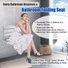 16 Inchs Foldable Shower Seat Wall Mounted, Folding Shower Seat for Adults, 400lbs Max Load for Inside Shower, Small Shower Spaces (White) view 2