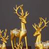 4 Pieces Resin Elk Ornaments Nordic Style Deer Statues Animal Reindeer Figurines for Christmas Table Living Room Decorations view 3