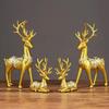 4 Pieces Resin Elk Ornaments Nordic Style Deer Statues Animal Reindeer Figurines for Christmas Table Living Room Decorations view 4